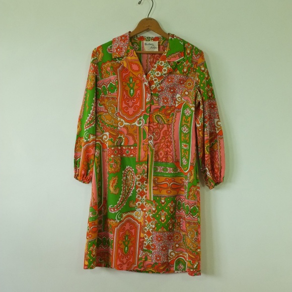 vintage mod 1960s dress | vtg retro 1960s dress - Picture 10 of 16